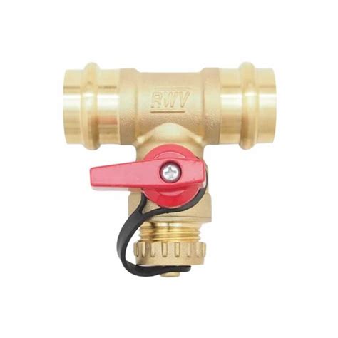 P Tee Drain Valve Red White Valve Corp