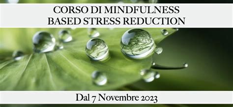 Corso Di Mindfulness Based Stress Reduction Novembre One Body Mind