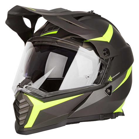 Ls Adventure Helmet Mx Pioneer Evo Router Matte Black H V Yellow