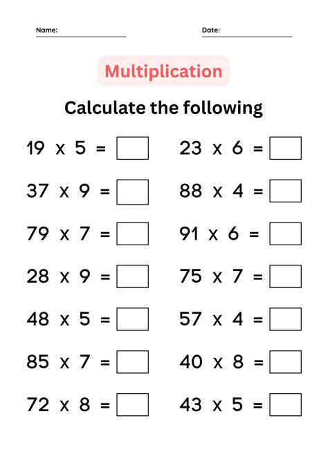 Multiplication 3rd Grade Math Worksheets Uncategorized Multi