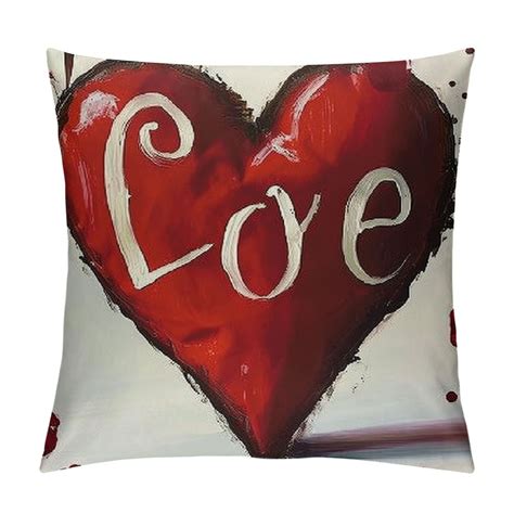 Nawypu Valentines Day Pillow Covers Love Heart Valentine Day Throw