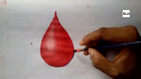 How To Draw Drop Of Blood Blood Drop Painting Using Watercolor Youtube