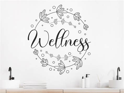 Wandtattoo Bad Wellness Begriffe fürs Badezimmer Wandtattoos de