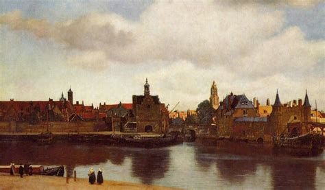 壁纸1024x600世界名画壁纸欣赏 Fine Art Painting Vermeer View of Delft 1660 61 The