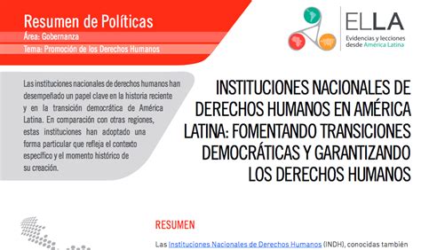 Brief Latin America S National Human Rights Institutions Fostering