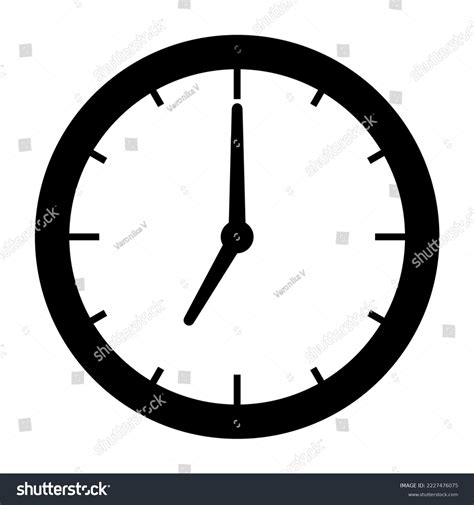 Wall Clock Icon Silhouette Seven Oclock Stock Vector (Royalty Free) 2227476075 | Shutterstock