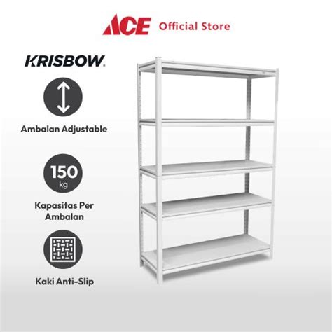 Jual Ace Krisbow Rak Besi Tingkat X X Cm Putih Storage Rack