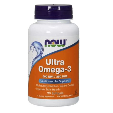 Омега 3 Нау Ультра NOW Ultra Omega 3 500 EPA 250 DHA 90 капс