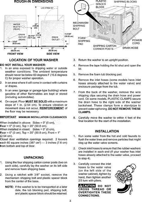 Frigidaire FWS445RFS4 User Manual WASHER Manuals And Guides L0304057