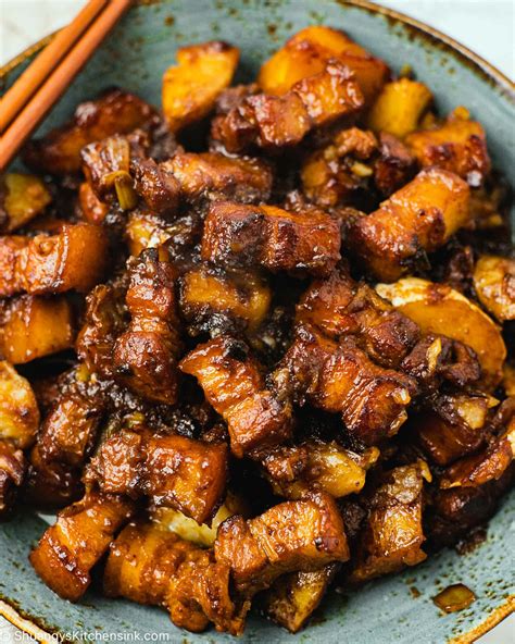 Chinese Braised Pork Belly {hong Shao Rou} Shuangy S Kitchen Sink