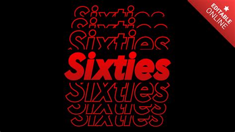 Sixties | Modern Stroke | Text Effect Generator
