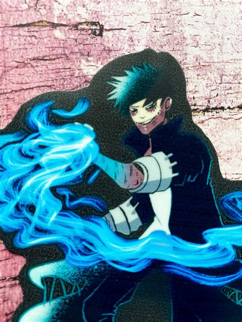 Glowing in the dark dabi sticker glow bnha boku no hero | Etsy