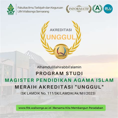 Program Magister Pendidikan Agama Islam Uin Walisongo Raih Akreditasi