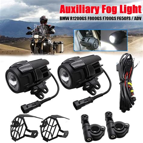 Motocicleta LED Spotlight Farol Para BMW Luzes De Nevoeiro Moto L Mpada