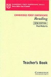 Amazon Cambridge First Certificate Reading Teacher S Book