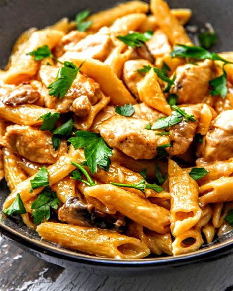 Tasty Food Diary One Pot Creamy Mushroom Chicken Pasta