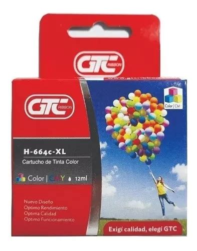 Cartucho Alternativo Gtc 664 Xl Color 1115 2135 3635 4678 Cuotas Sin