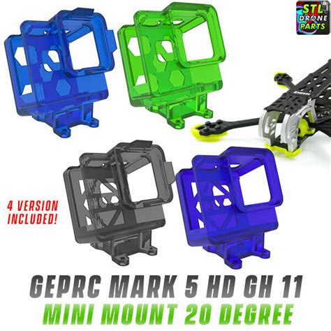 Archivo Stl Geprc Mark Hd Mark Gopro Hero Mini Soporte Grados