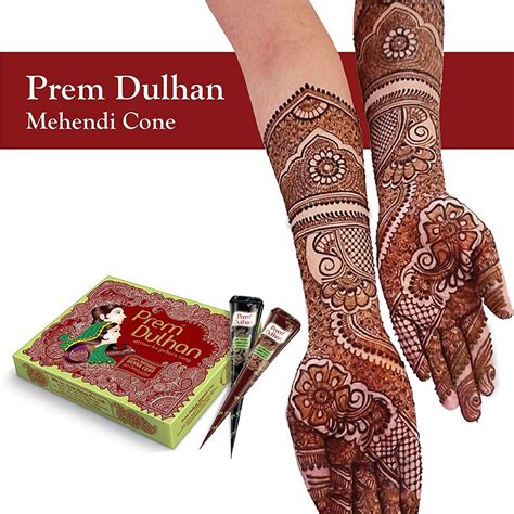 Prem Dulhan Natural Henna Cones Pack Of Packaging Type Box