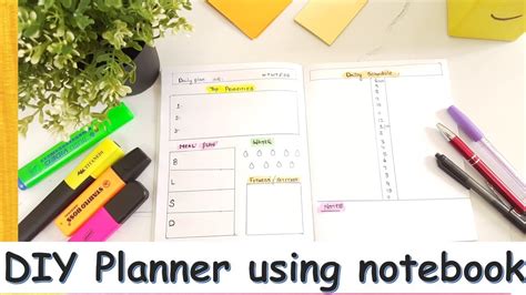 How To Make A Planner Using Notebook Useful Diy Ideas Diy Planner