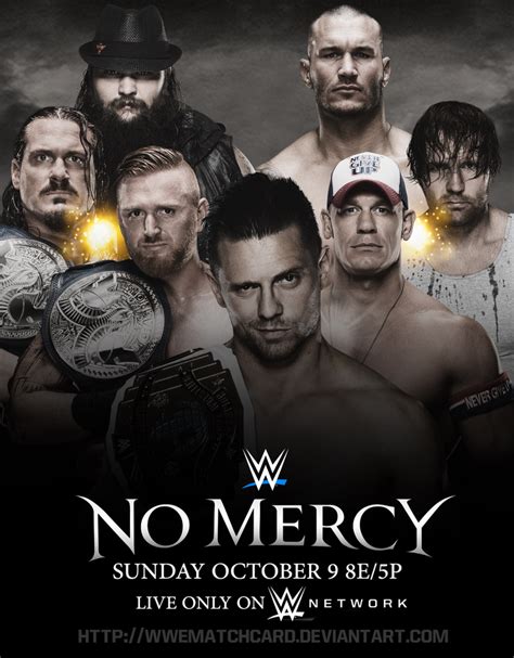 No Mercy 2016 Poster By Wwematchcard On Deviantart