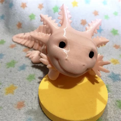 Impressão 3D de Adorable Axolotl articulado cuerpo imprimible cabeza