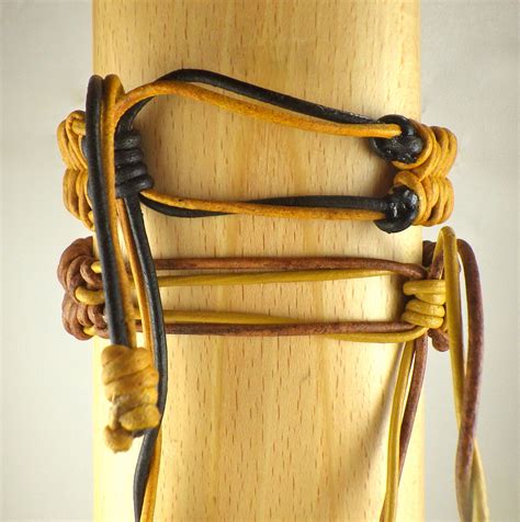 Leather Bracelets Adjustablehand Woven - Etsy