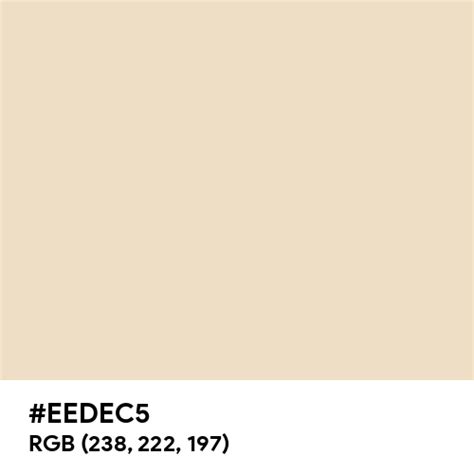 Beige Cream color hex code is #EEDEC5