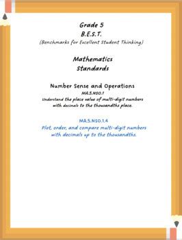 Florida B E S T Grade 5 Math MA 5 NSO 1 4 Decimal Place Value By