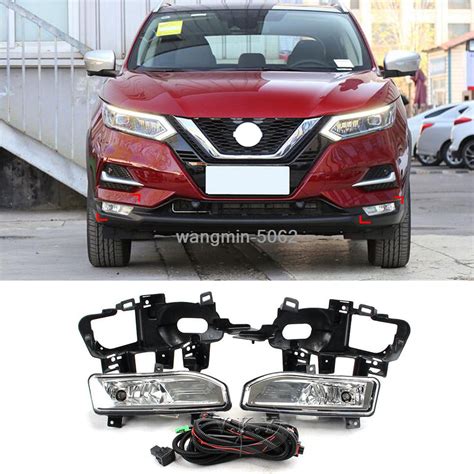 Halogen Light Bumper Front Fog Lights Assembly Set For Nissan Rogue