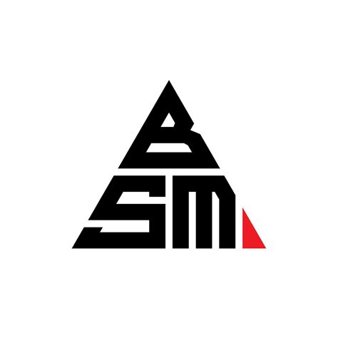 Bsm Triangle Letter Logo Design With Triangle Shape Bsm Triangle Logo