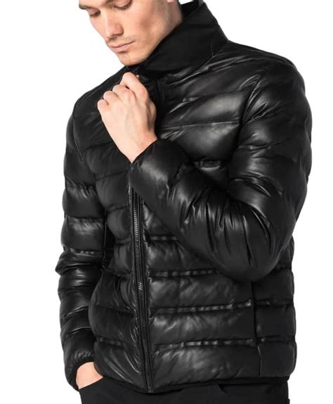 Luxurious Black Quilted Leather Jacket Mens by ChersDelights Leather ...