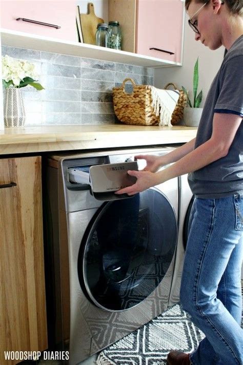 Samsung Champagne Washer And Dryer A Closer Look Laundry Room Storage