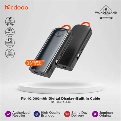 Jual Mcdodo Powerbank Pb 22 5W 10000mAh Fast Cable Built In Digital