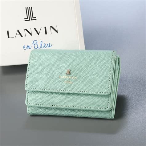 【未使用】go7961 《未使用 定価 1 1万円》ランバンオンブルー Lanvin En Bleu リュクサンブール レザー 三つ折り財布