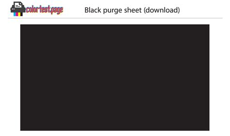 Black Purge Sheet Pdf Color Test Page