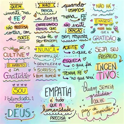 Lettering Frases Motivação Incentivo Png Combo de Arquivos