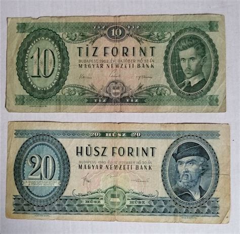 Alte Banknoten 10 20 Forint 1962 1980 Kaufen Auf Ricardo