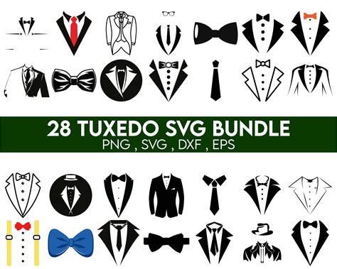 Tuxedo SVG Bundle Tuxedo SVG Tuxedo Png Bundle Tuxedo Etsy Australia