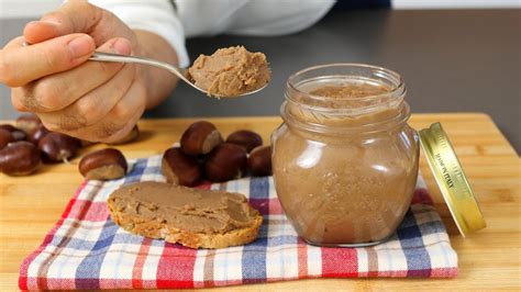 Crema de castañas dulce y saludable con consistencia a mermelada