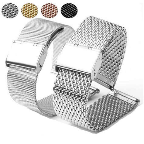 Milanese Strap Mesh Loop Mm Mm Mm Mm Heavy Stainless Steel