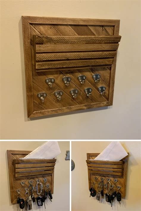 Diy Entryway Key Holder With Mail Slot Video Handcrafted By Jason