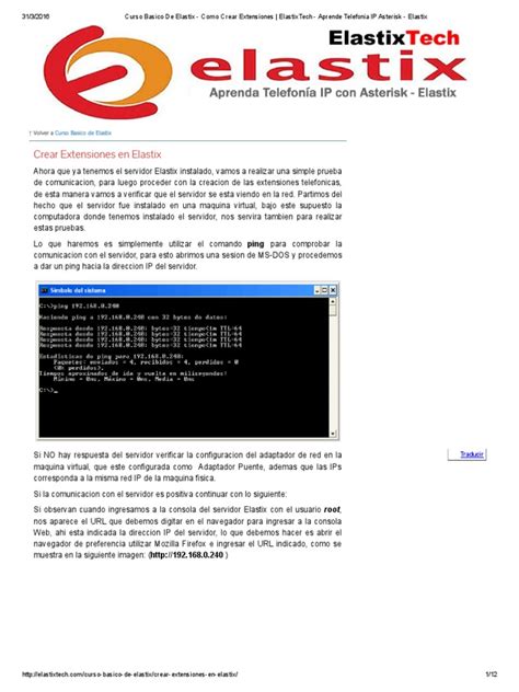 Pdf Curso Basico De Elastix Como Crear Extensiones Elastixtech