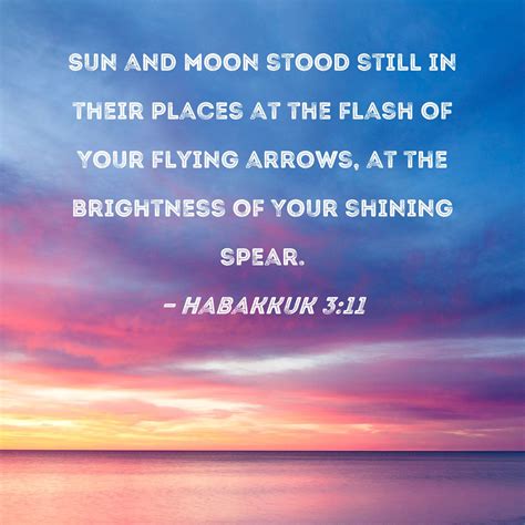 Habakkuk 311 Sun And Moon Stood Still In Their Places At The Flash Of