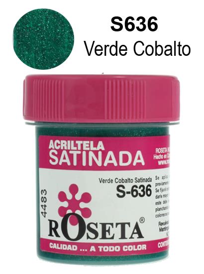 Acriltela Satinada Verde Cobalto S Cc Roseta