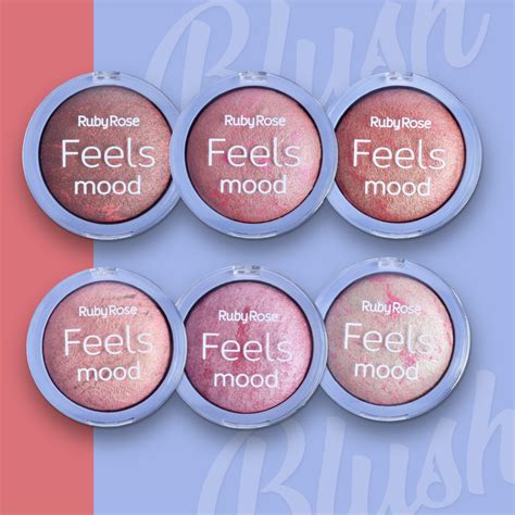 Blush Marble Feels Mood Cintilante Glow Ruby Rose Hb Shopee Brasil