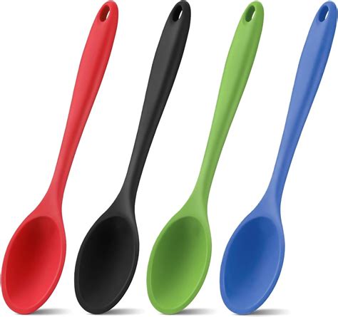 Amazon 4 Pcs Large Silicone Spoons For Cooking Nonstick Heat