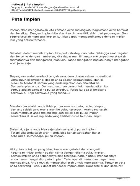 Motivasi - Peta Impian | PDF