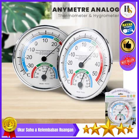 Cod Anymetre Analog Thermometer Hygrometer Temperature Humidity Alat