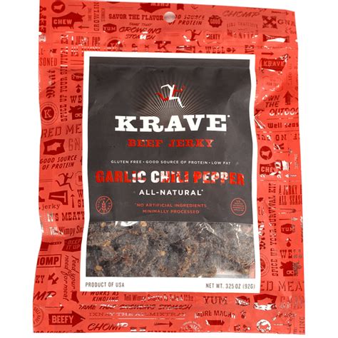 Krave Beef Jerky Garlic Chili Pepper Jerky And Dried Meats Market Basket